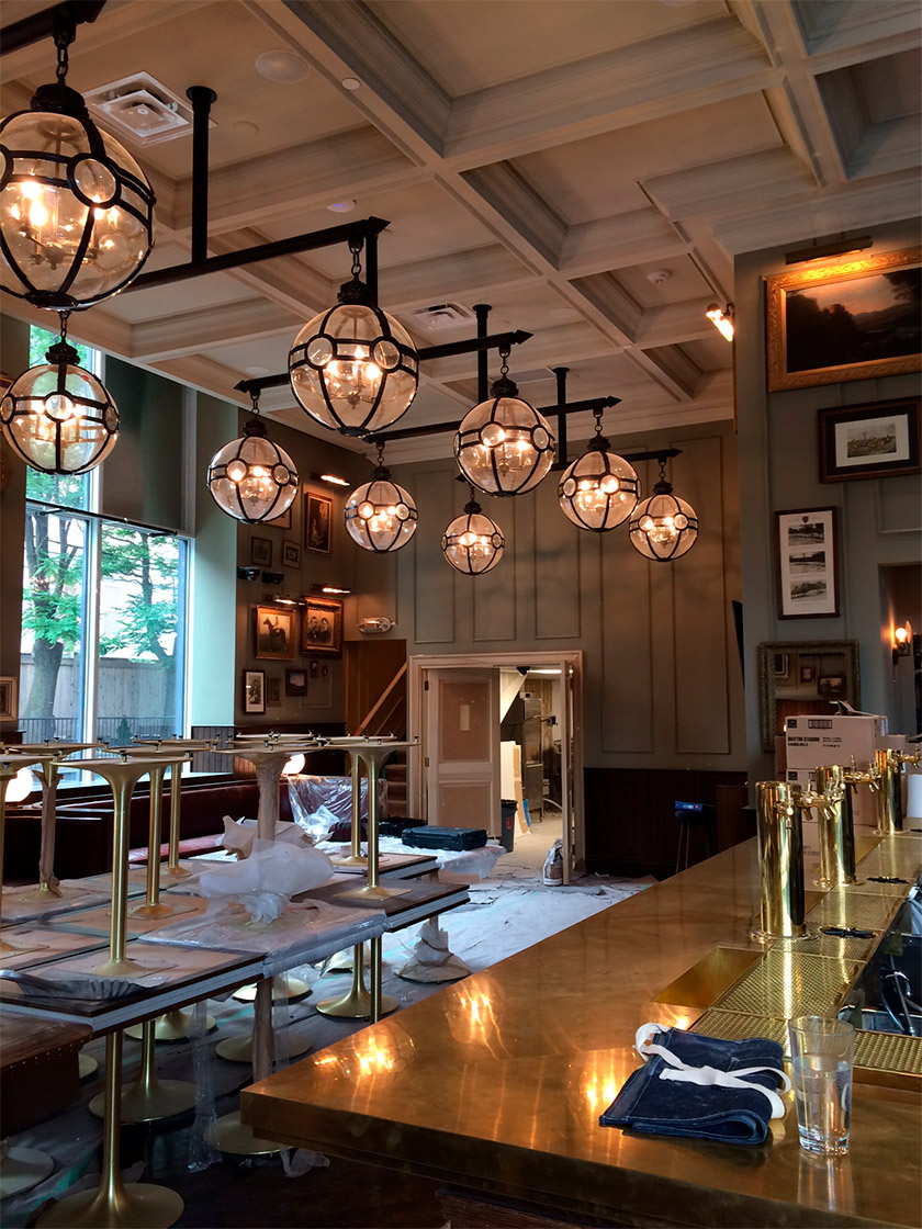 Custom Light Fixtures, Anne Boleyn Restaurant