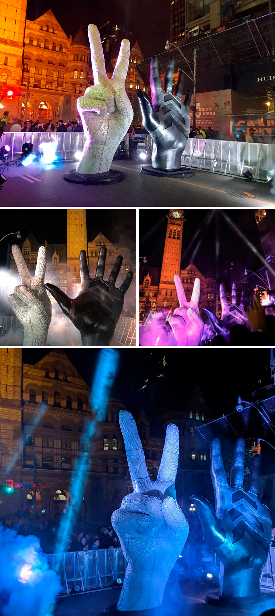 18-foot installation marking Toronto Raptors' 25th anniversary