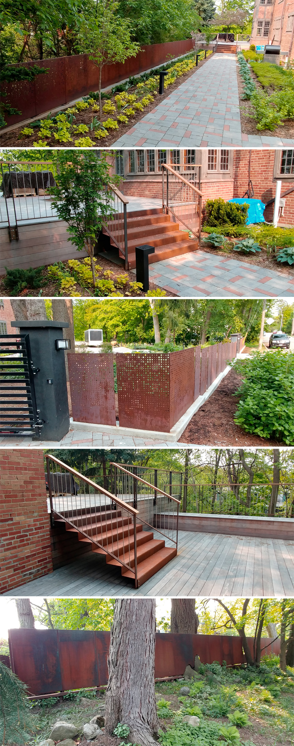 Old Yonge St Corten Steel Landscape Features