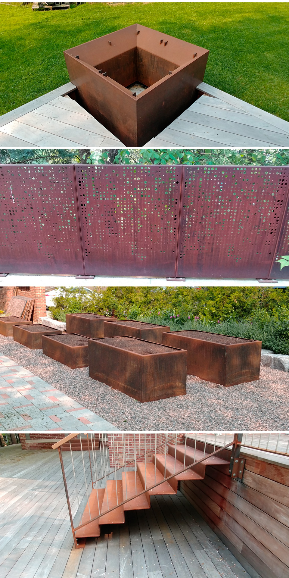 Old Yonge St Cor-ten Steel Landscape Features