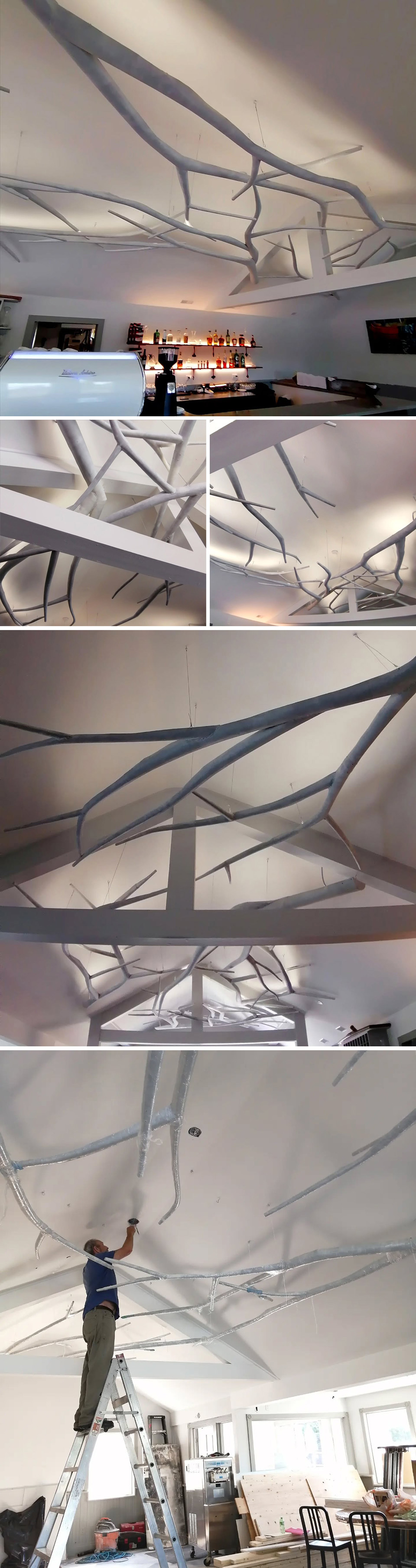 custom lighting feature, Belong Restaurant & Cafe, Sharbot Lake